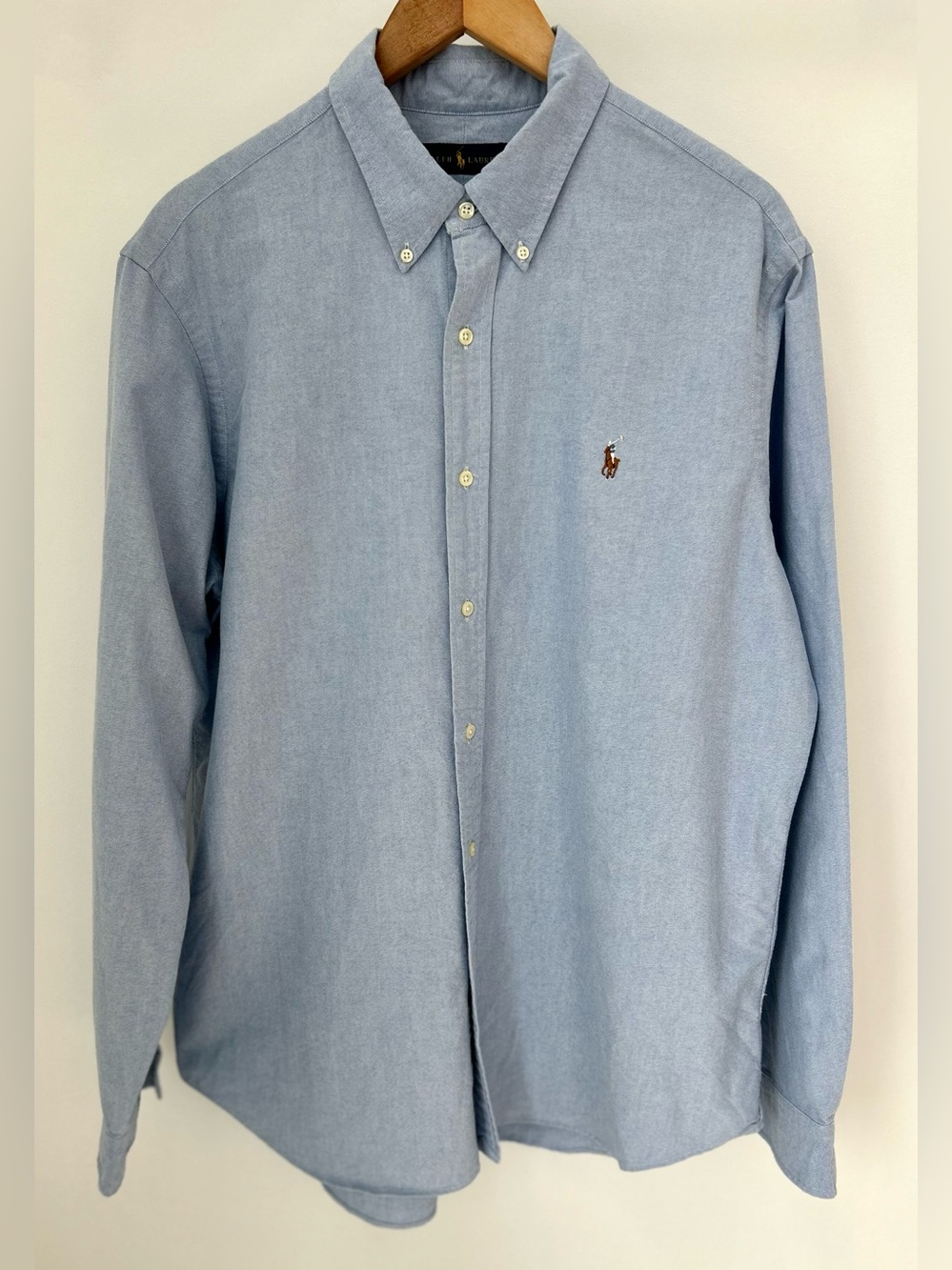 Polo Ralph Lauren Men’s XL Blue Oxford Button Down Shirt 26x32
